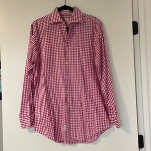 Peter Miller Pink/White Gingham Button Shirt